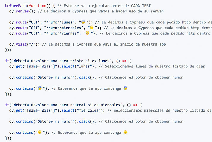 Lección sobre como testear una app simple con Cypress